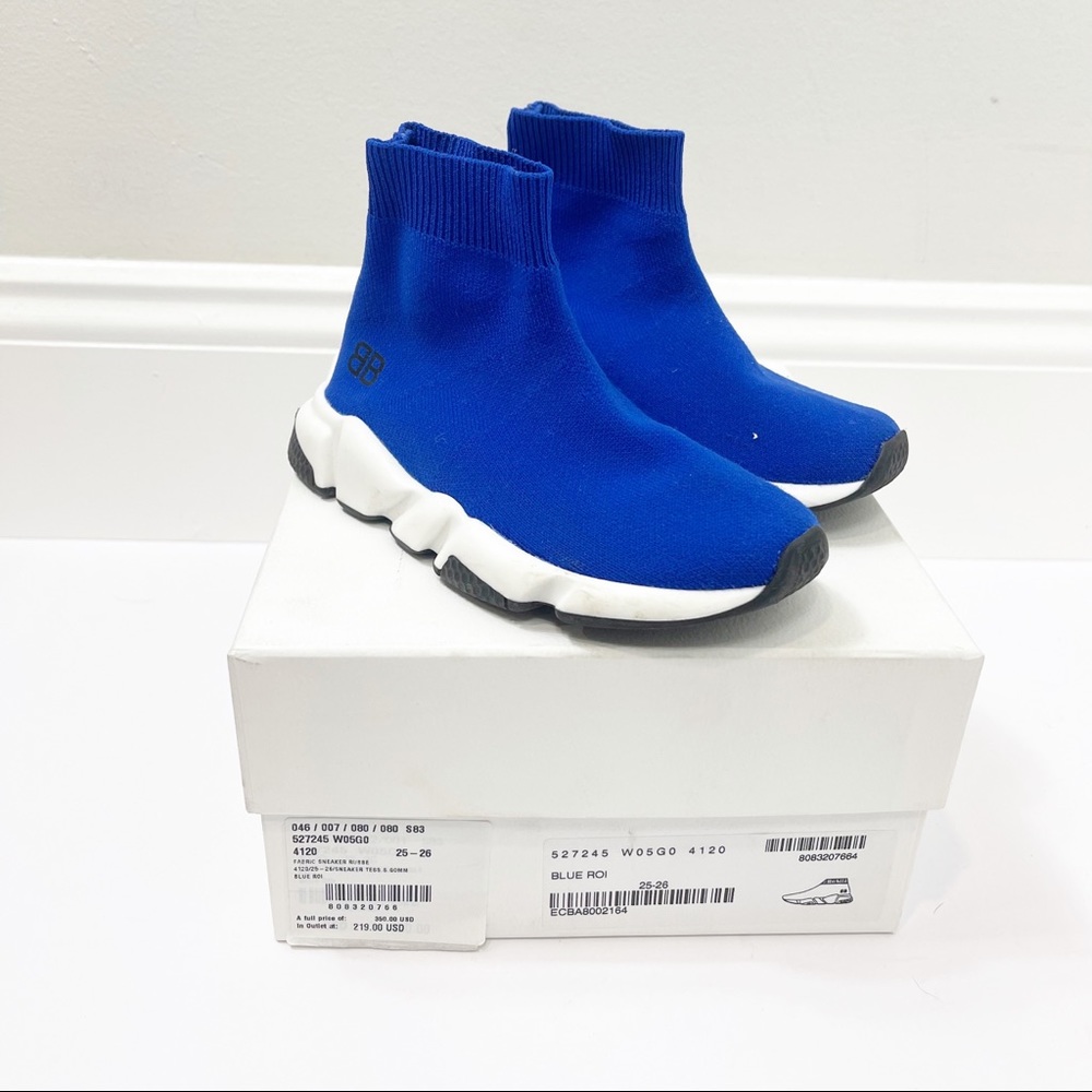 Balenciaga Little Kid's Speed Sock Sneakers Dark Blue EU 25-26 US 9-9.5